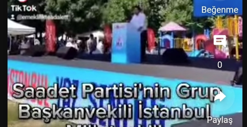 Saadet partisi piknik organizasyonu EAD derneği olarak oradaydik